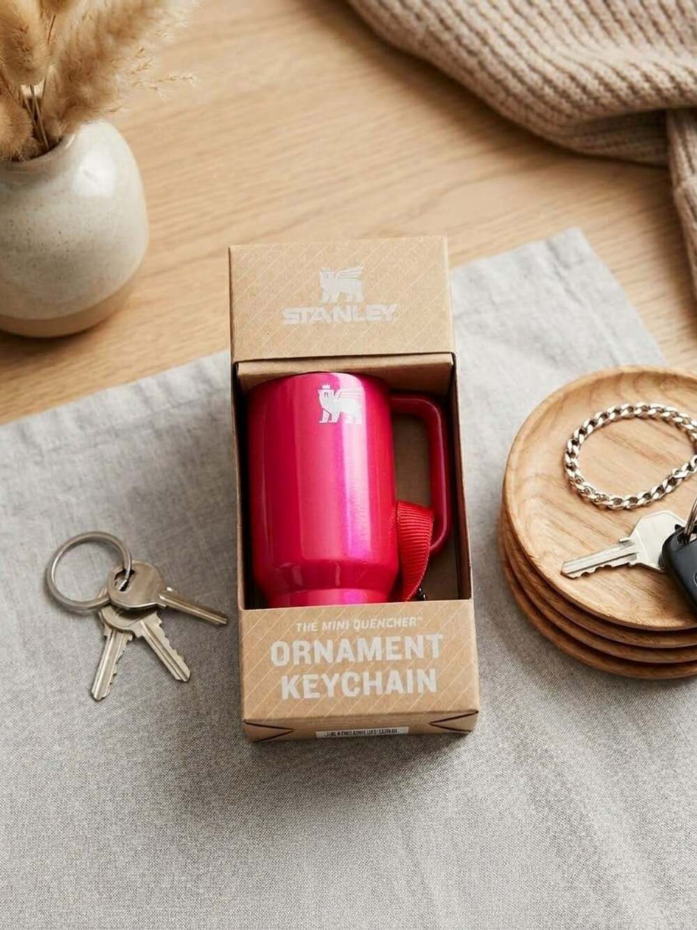 Stanley The Mini Quencher Ornament Keychain Red Delicious NIB